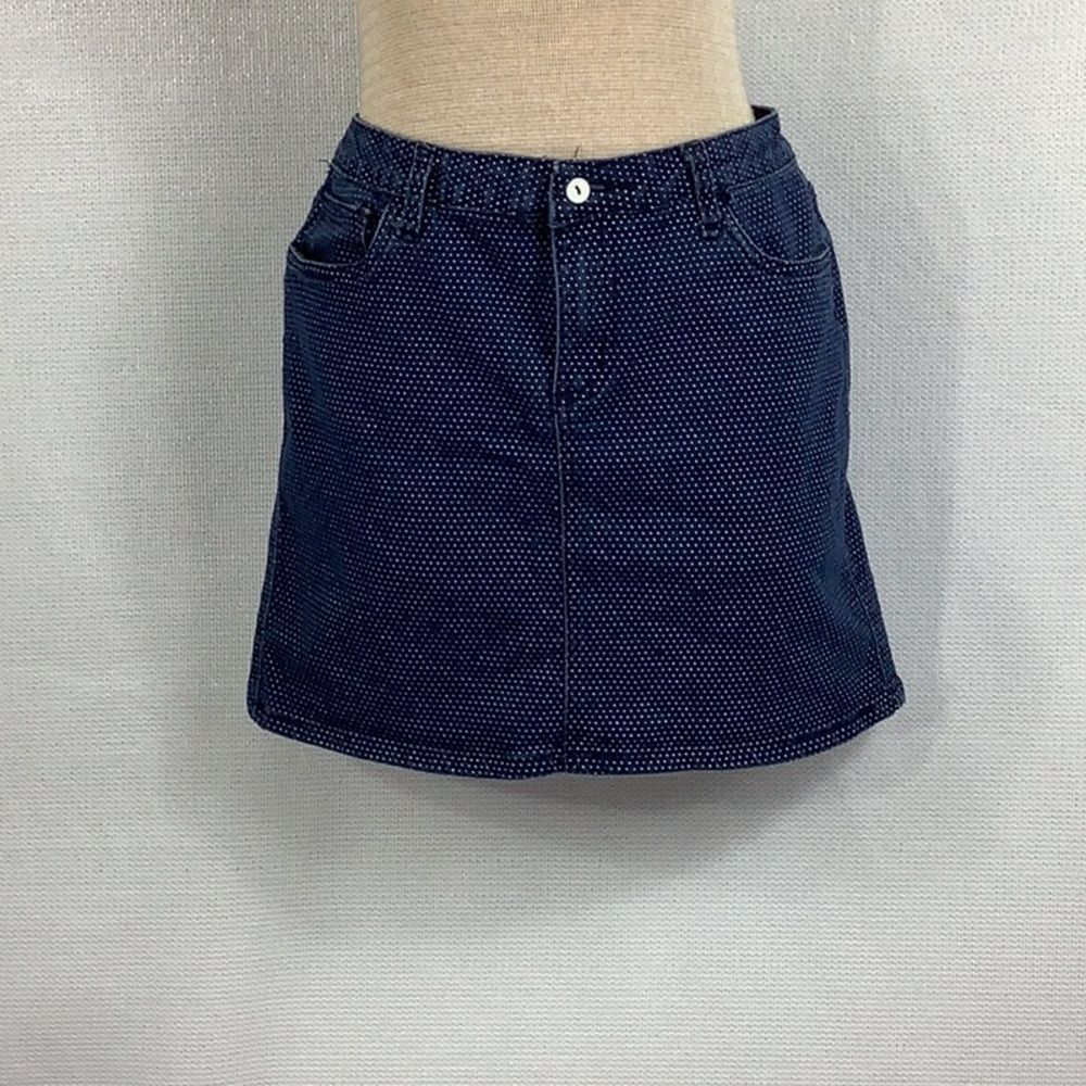 Earl Jeans Polka Dot Jean Skirt Size 10 🍬
